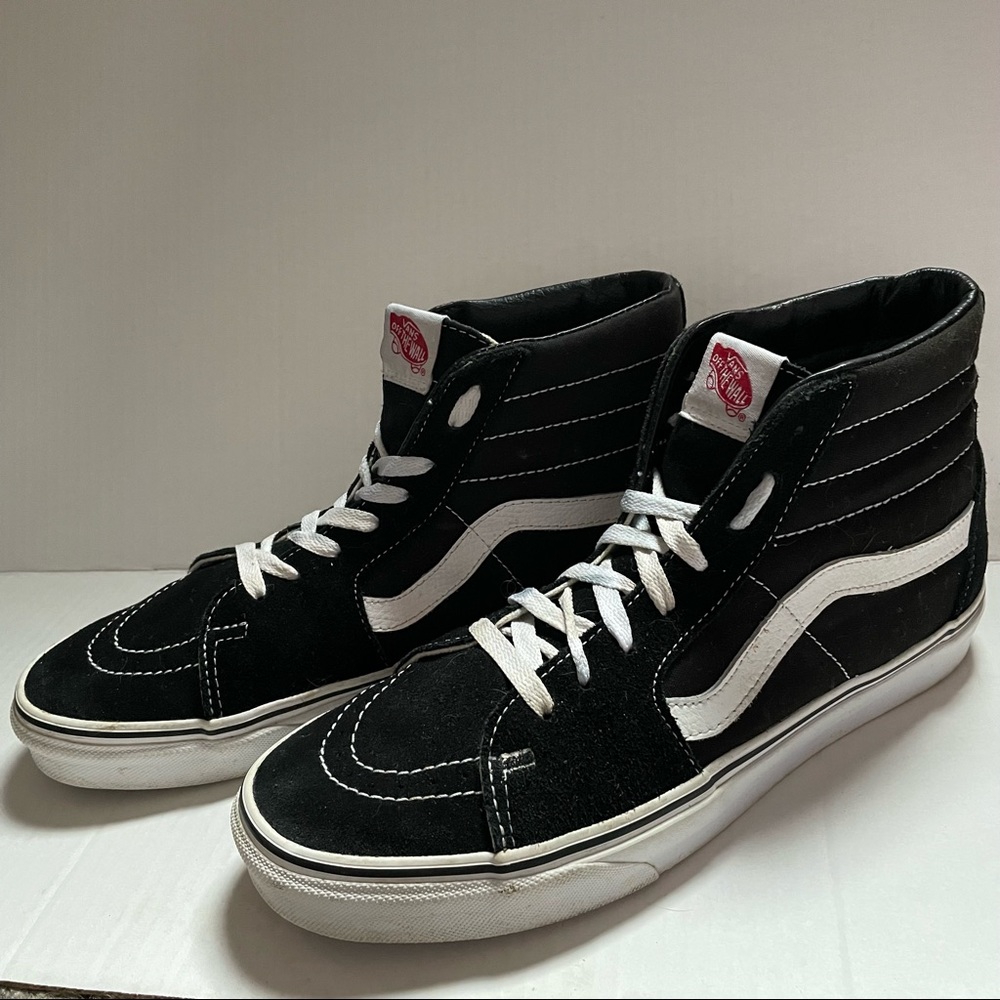 Vans Black Suede SK8 HI Top Sneakers Tennis Shoes